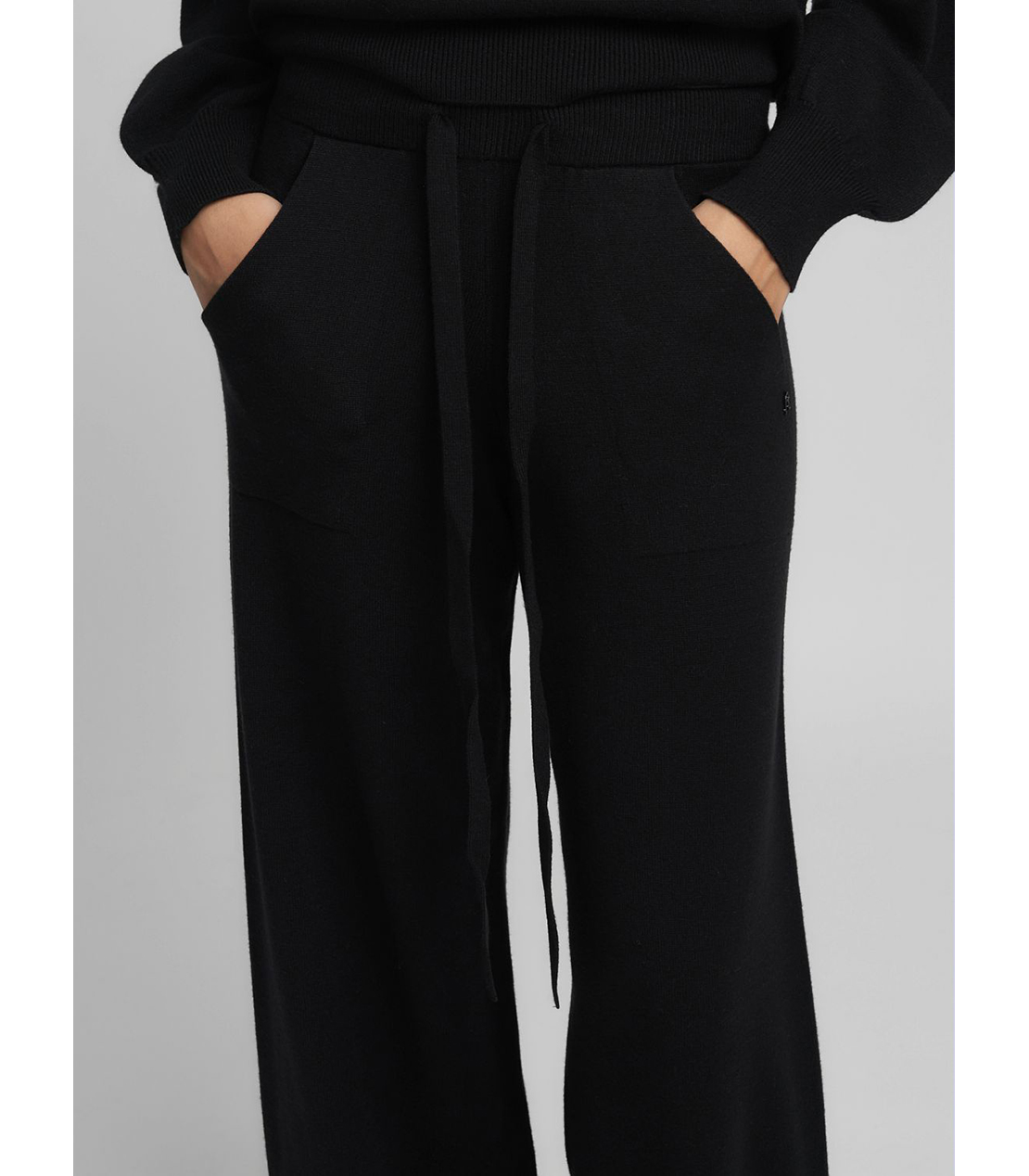 レギュラーフィット ニットパンツ（セットアップ） 詳細画像 ブラック 5